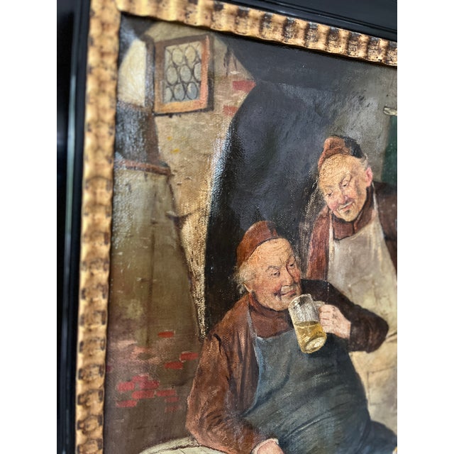 Mid-Century Modern A. Gabriel, Figurative Composition, 1920s, Oil Painting on Canvas, Framed For Sale - Image 3 of 4