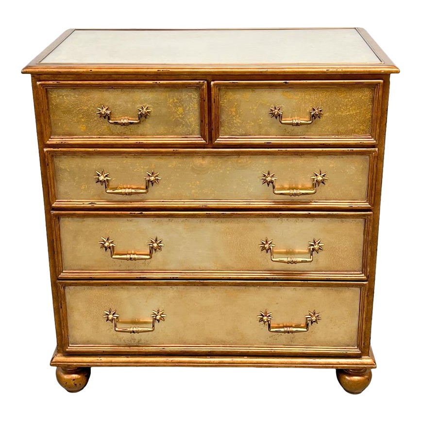 Theodore Alexander Hollywood Regency Gilt Starlight Chest Chairish