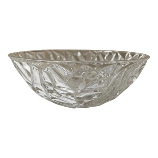 Late 20th Century Tiffany & Co. “Rock Cut” Crystal Bowl Excellent Conditio For Sale
