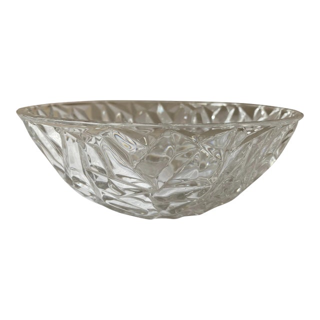 Late 20th Century Tiffany & Co. “Rock Cut” Crystal Bowl Excellent Condition For Sale