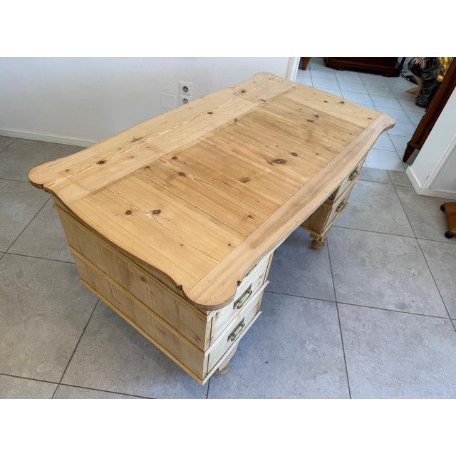 Wilhelminian Style Desk in Natural Wood For Sale - Image 13 of 18