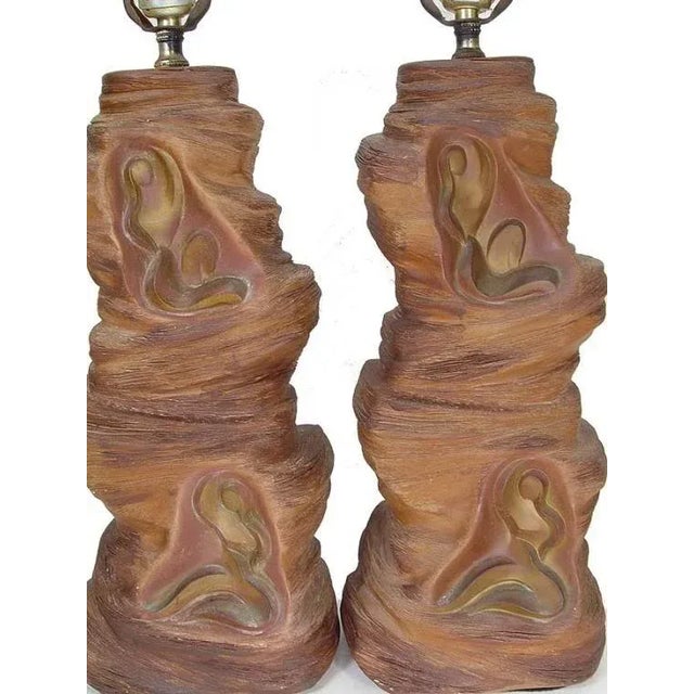 1950s Vintage Mid-Century Modern Frederic Weinberg Dancer Sculptural Lamps For Sale In Tampa - Image 6 of 9