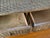 Wood Late 20th Century Coastal Skirted Bow Front Wicker Rattan Seven Drawer Dresser For Sale - Image 7 of 14