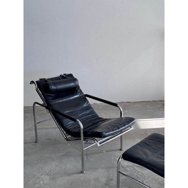 Zanotta Genni Chair in Leather and Chrome by Gabriele Mucchi for Zanotta, 1970s For Sale - Image 4 of 17