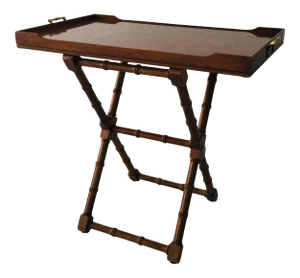 1970s Drexel Burlwood Butler's Tray Table