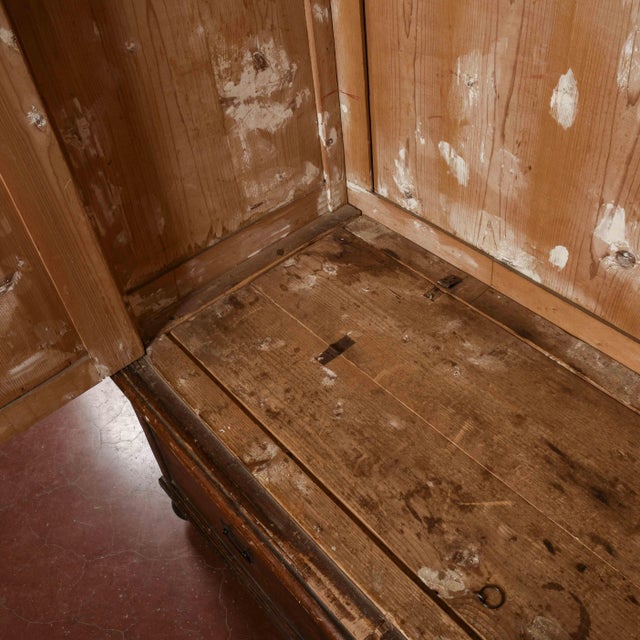 Two Door Lacquered Wardrobe with Internal Compartment at the Base, Italy, Late 19th Century For Sale - Image 5 of 18