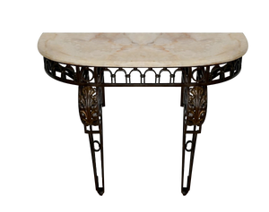 Wrought Iron Console Table, 1930s