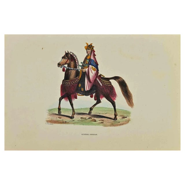 Auguste Wahlen, Japanese General, Lithograph, 1844 For Sale