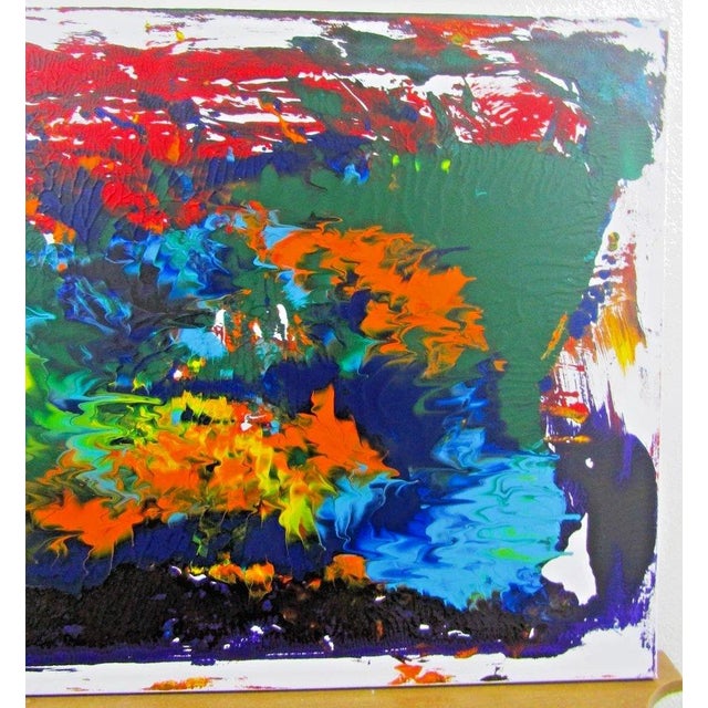 Abstract Artist Mark Adler Vibrant Contemporary Abstract Acrylic Painting on Canvas For Sale - Image 3 of 8