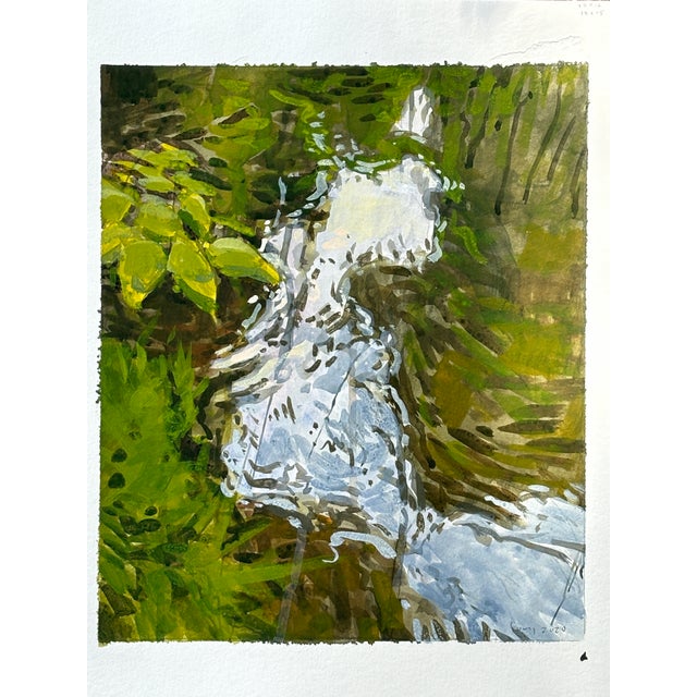 Acrylic on heavy archival watercolor paper. Paper measure 12x15 inches. An inch is allowed for framing. Piece ships unframed.