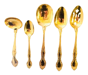Baroque Gold Plated Serve Ware Set - 5 Pc.