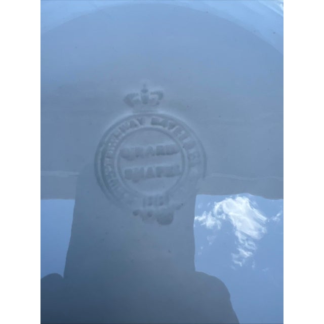 Antique Staffordshire White Ironstone Girard Shape Pitcher & Bowl Set, Circa 1840s For Sale - Image 6 of 17