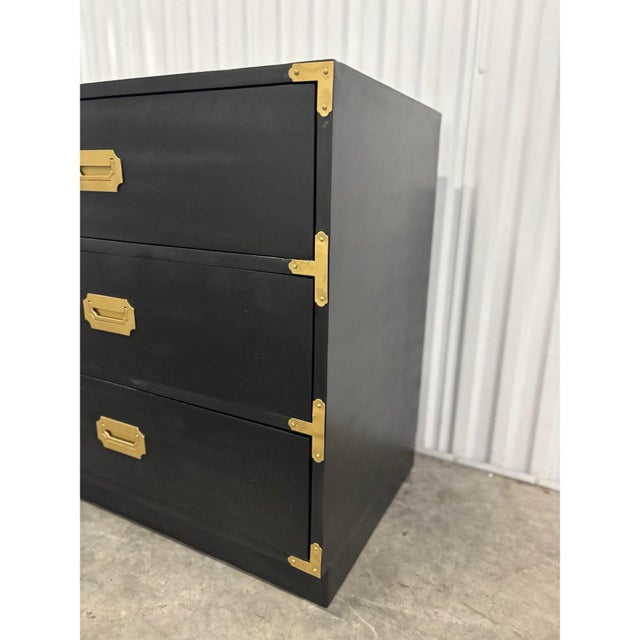 Campaign Style Painted Chest/Nightstand For Sale - Image 9 of 12