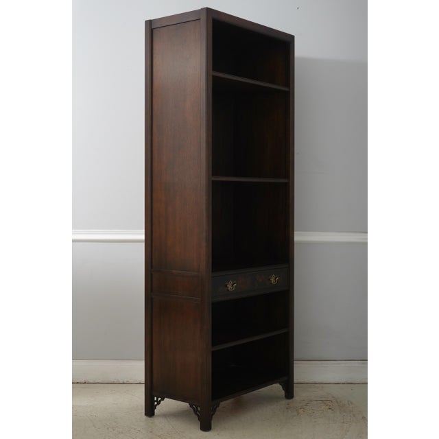 Age: Approx. 30 Years Old Details: Brown Walnut Finish Quality Construction Chippendale Style Solid Brass Hardware...