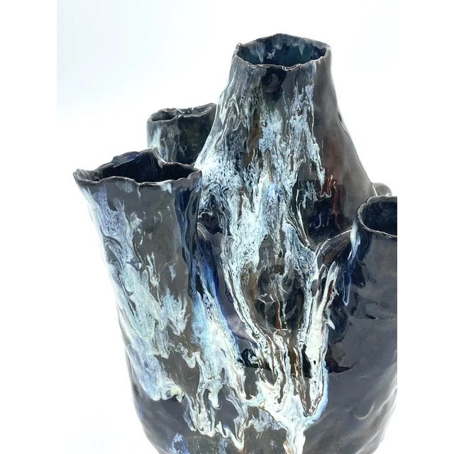 Ceramic Glazed Ceramic Vase by Toni Furlan, 1954 For Sale - Image 7 of 13