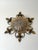 1970s German Gilt Wrought Iron and Textured Glass Flush Mount, 1970s For Sale - Image 5 of 13
