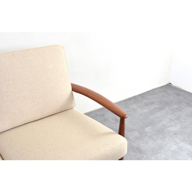Mid-Century Danish Teak and Wool Sofa by Grete Jalk for France & Søn, 1960s For Sale - Image 15 of 17