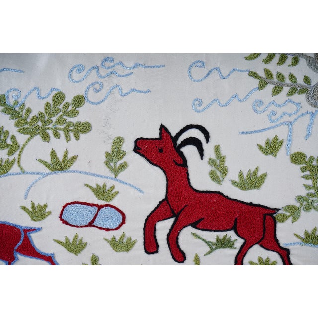 Tashkent Suzani Pillow Case 20"x73'' For Sale - Image 4 of 6