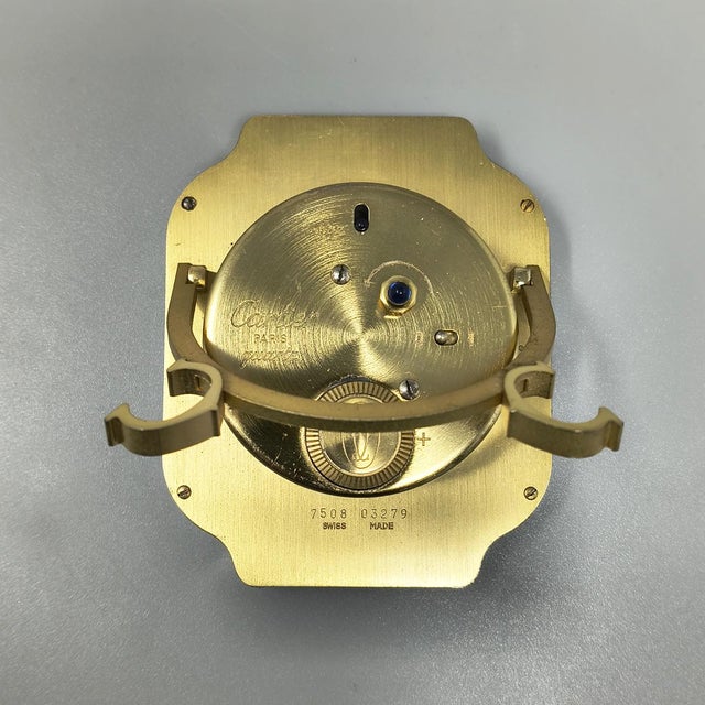 Santos Pendulette Alarm Clock by Cartier, Swiss, 1980s For Sale - Image 6 of 8
