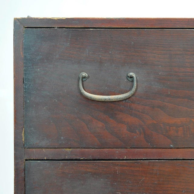 Antique Japanese Tansu Chest of Drawers, 1890 For Sale - Image 9 of 12