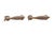 Rustic Antiqued Brass Fish Handles, a Pair For Sale - Image 3 of 6