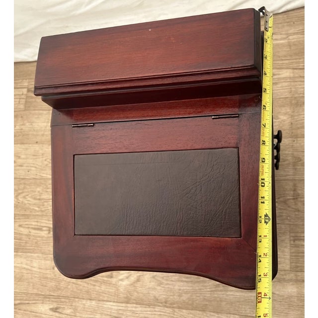 Vintage Davenport Captain's Desk Twelve Drawers Portable Table Top Petite Size For Sale - Image 11 of 12