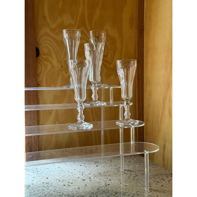 Vintage Crystal Champagne Flutes, France, 1920s, Set of 8 For Sale - Image 18 of 18
