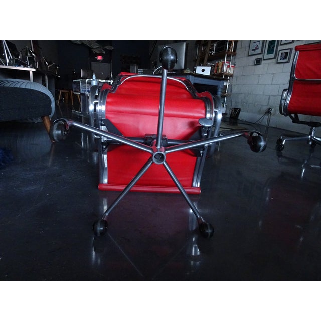 1990s Vintage Eames Soft Pad Executive Chair in Red Leather For Sale - Image 15 of 15