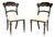 Antique Victorian Lacquered Chinoiserie Side Chairs, 1870, Set of 2 For Sale