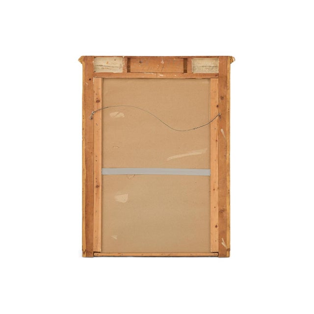 Fourth quarter 19th century, the white-painted back with a giltwood egg-and-dart trim, the mirror plate with a central...