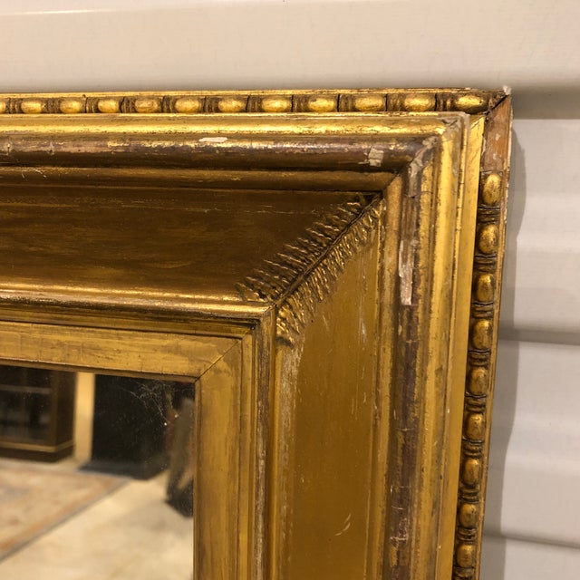 Regency period fern frond gold gilt framed mirror. Original label on back. Alexander Boyle, gilder & picture frame maker....