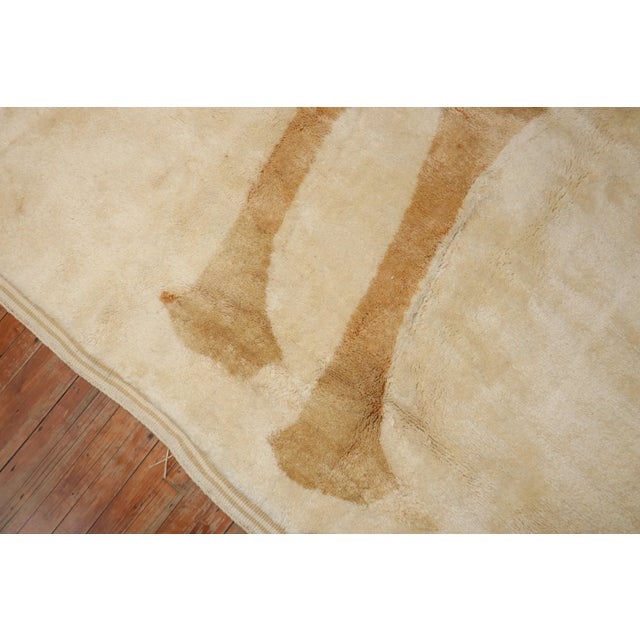 Late 20th Century Large Camel Moroccan Rug - 11'9" x 13'7" For Sale - Image 10 of 18