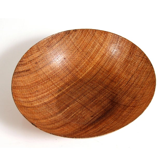 Mid Century Modern / Tiki Bar Woven Raffia Fiberglass Serving Bowl For Sale In Providence - Image 6 of 6