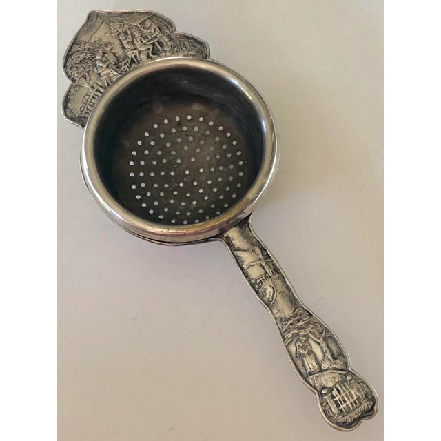 Early 20th Century Dutch Embossed Tea Strainer For Sale - Image 5 of 5