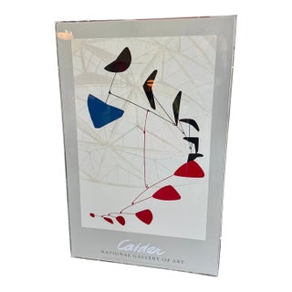Alexander Calder 1977 National Gallery of Art Exhibition Poster Custom Acrylic Box Frame Jerry Solomon La For Sale