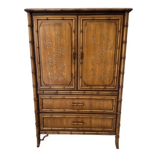 Mid 20th Century Dixie Furniture Aloha Collection Armoire For Sale