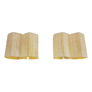 Molecular Double Light Honeycomb Flush Mounts in Fiberglass, 1950s, Set of 2 For Sale