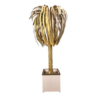 Brass Palm Tree Floor Lamp from Maison Jansen, 1970s For Sale