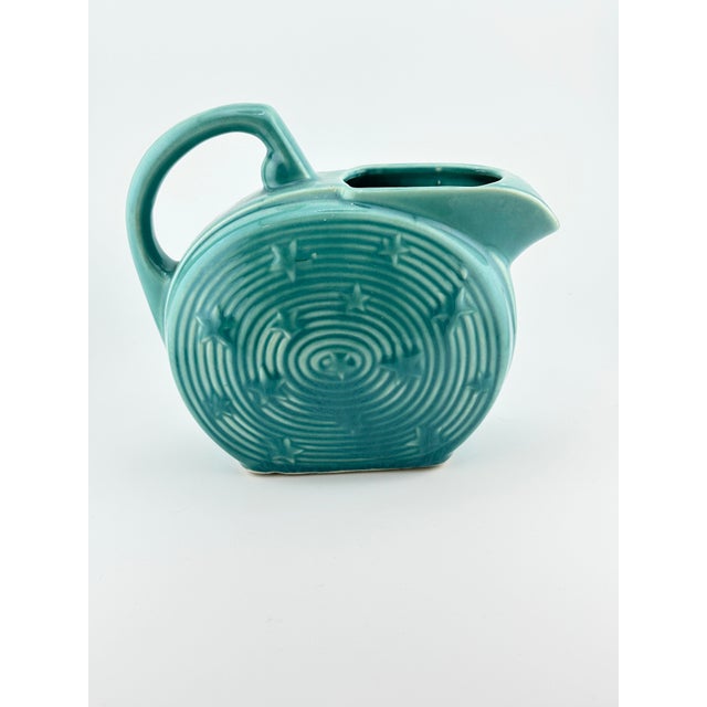 Early 20th Century Vintage Shawnee Pottery Stars and Stripes Pitcher For Sale - Image 5 of 7