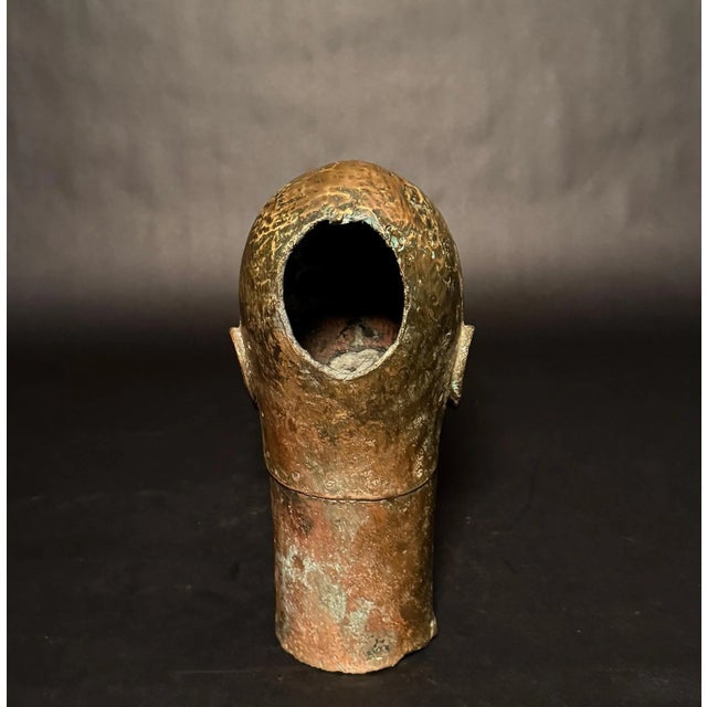 Early 20th Century Early 20th Century Ife-Style Yoruba Bronze Portrait Head, Nigeria For Sale - Image 5 of 8
