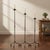 Rustic Hand Forged Iron Candelabra Set of 3 (91-111cm) Antique Copper Finish Straight Stem with Classic Scroll Feet For Sale - Image 3 of 6