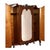 Important venetian artistic armoire in richly figured burled walnut, attributed to the atelier of vincenzo cadorin and...