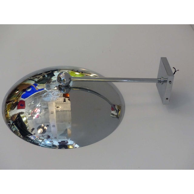 1950s Modern Chrome Disk Sconce For Sale - Image 9 of 9
