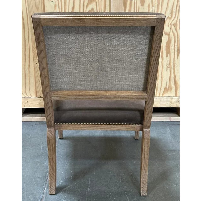 Rift Oak & Upholstered Lair Arm Chair From the Madeline Stuart Collection For Sale - Image 4 of 7