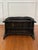 French Small Wicker Woven Coffee Table in Black With Lower Rattan Shelf, C. 1970 For Sale - Image 16 of 16
