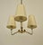 1950s Modern 3-Arm Chandelier in Brass and Glass by Rupert Nikoll, Austria, 1950s For Sale - Image 5 of 15