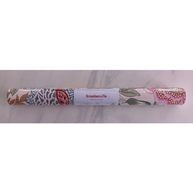 English Brunschwig & Fils Karabali Wallpaper Roll New 75 Sq Ft For Sale - Image 3 of 4