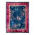 1920-1930's Antique Art Deco Asian Botanical Garden Magenta Berry Navy Purple Green Rug 9 2 X 11 8 For Sale