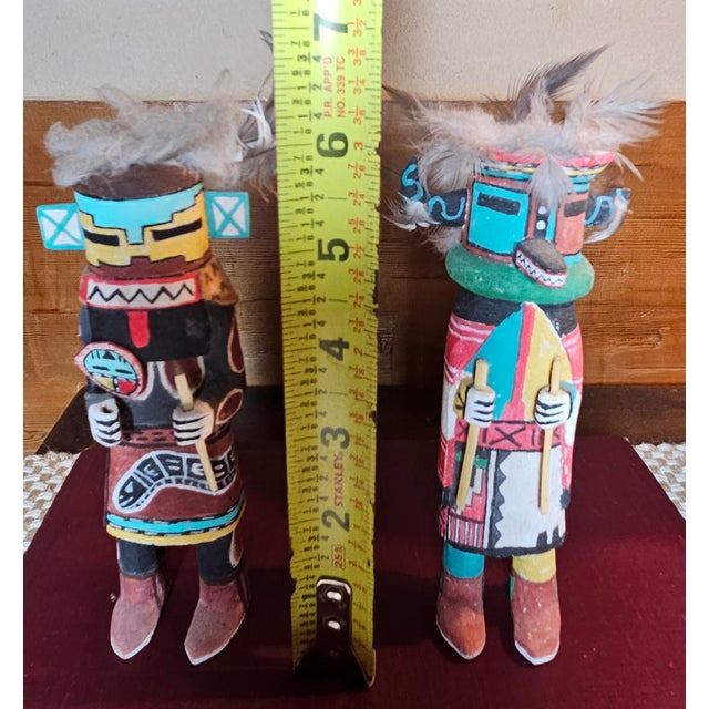 Vintage Pair of Kachina Dolls by Larry David Master Carver For Sale - Image 18 of 18