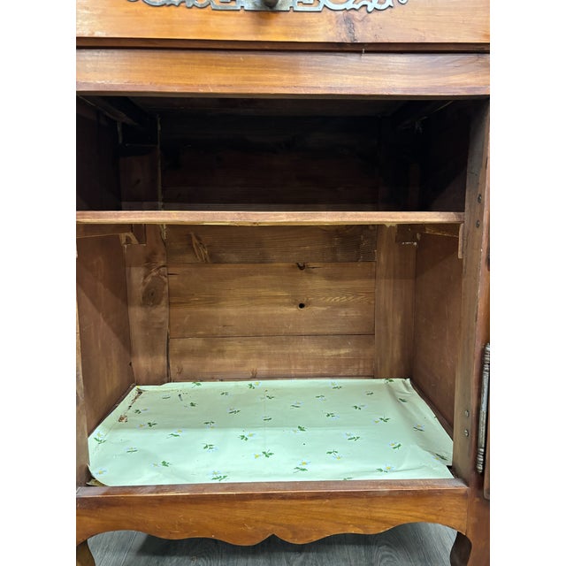 Antique French Country French Louis XV Style Petite Pedestal Confiturier Cabinet For Sale - Image 9 of 17